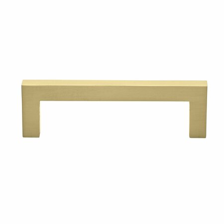 GLIDERITE HARDWARE 3-3/4 in. Center to Center Solid Square Bar Pull Satin Gold 21683-96-SG-1